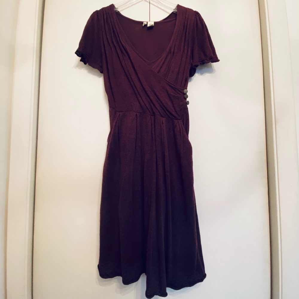 Moth I Anthro I Y2K I Sideswept Sweater Dress I Purple Motif - Picture 15 of 16